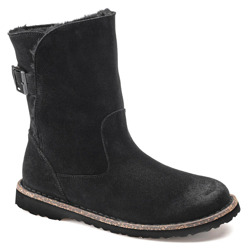 WOMEN'S BIRKENSTOCK UPPSALA SHEARLING BOOT | BLACK SUEDE - Image 3