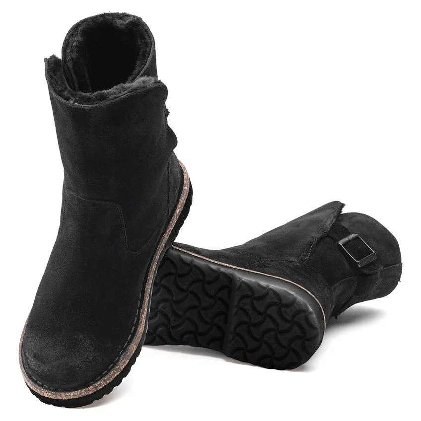 WOMEN'S BIRKENSTOCK UPPSALA SHEARLING BOOT | BLACK SUEDE - Image 4