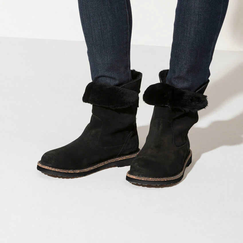 WOMEN'S BIRKENSTOCK UPPSALA SHEARLING BOOT | BLACK SUEDE - Image 6
