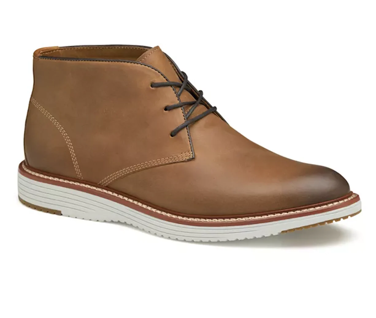 MEN'S JOHNSTON & MURPHY UPTON CHUKKA BOOT | TAN OILED LEATHER - Image 3