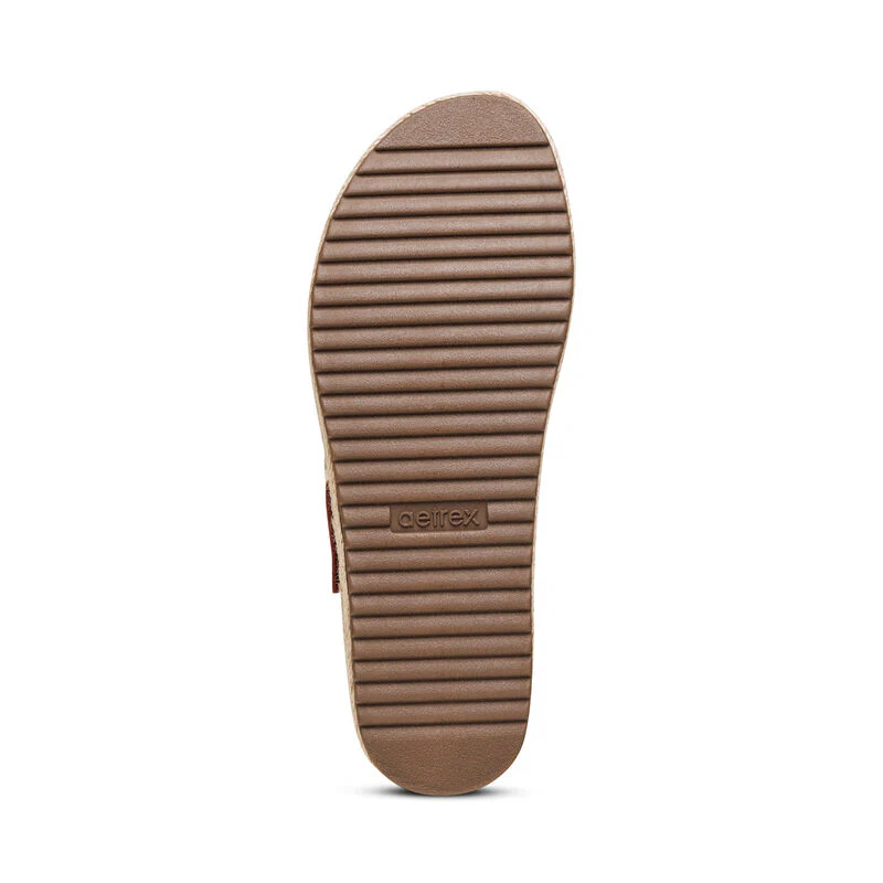 WOMEN'S AETREX VANIA ARCH SUPPORT PLATFORM SANDAL | RED - Image 6