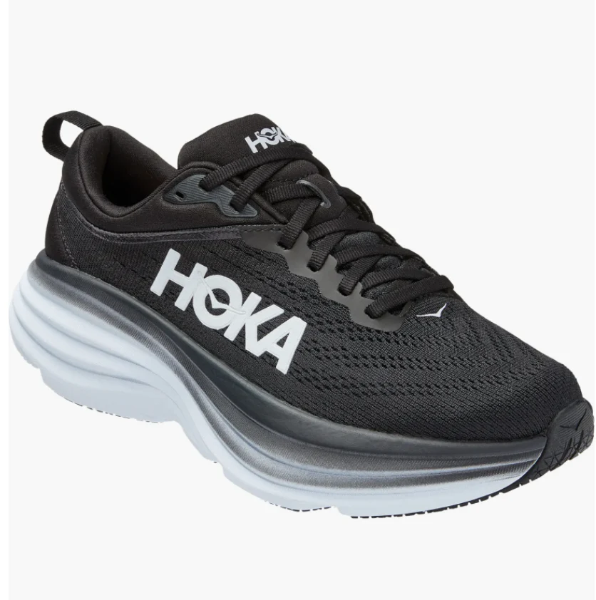 WOMEN'S HOKA BONDI 8 | BLACK / WHITE - Image 3