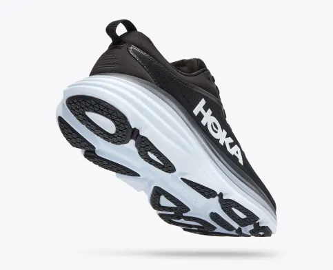WOMEN'S HOKA BONDI 8 | BLACK / WHITE - Image 6