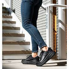 WOMEN'S HOKA BONDI SLIP RESISTANT | BLACK / BLACK - Image 2