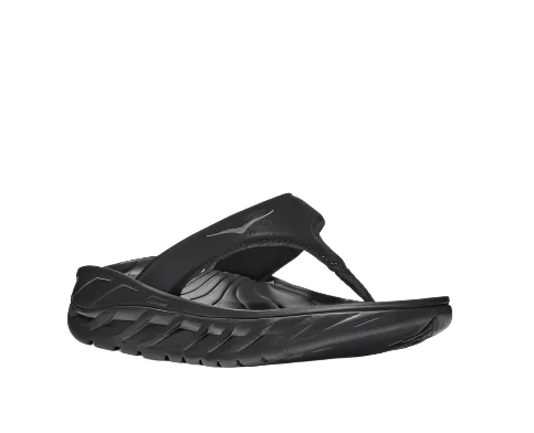 WOMEN'S HOKA ORA RECOVERY FLIP | BLACK / DARK GULL GRAY - Image 2