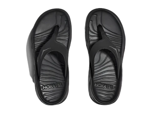 WOMEN'S HOKA ORA RECOVERY FLIP | BLACK / DARK GULL GRAY - Image 4
