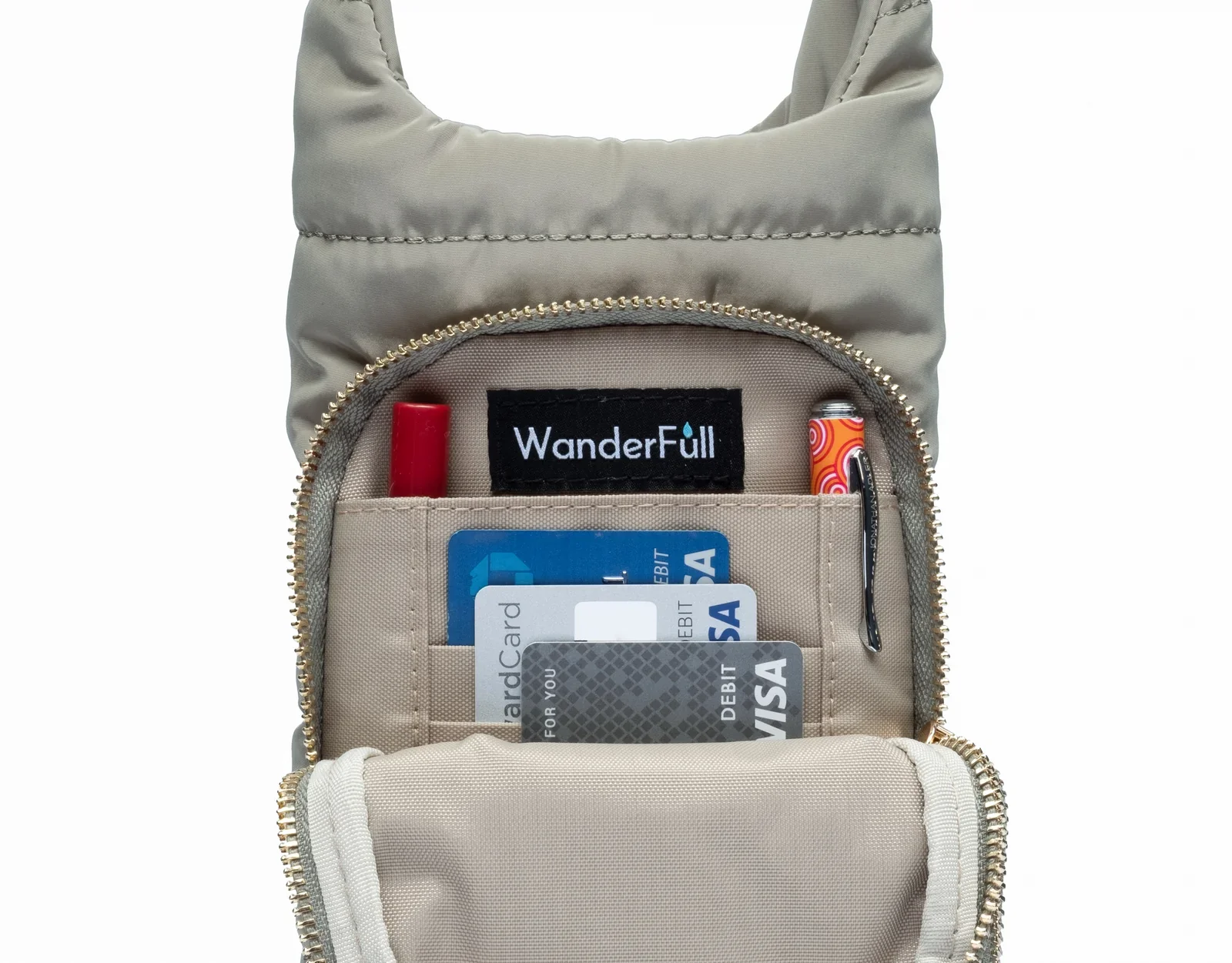 WANDERFULL HYDROBAG | SAGE GREEN WITH SAGE AND TAN STRAP - Image 4