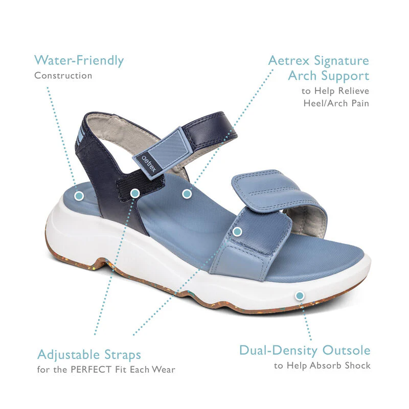 WOMEN'S AETREX WHIT SPORT SANDAL | CAMEL - Image 9
