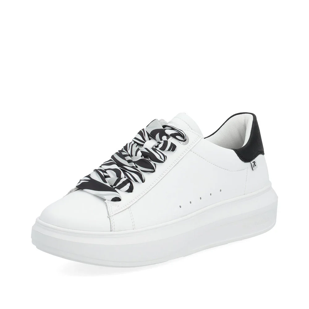 WOMEN'S RIEKER ADELIA 01 | WHITE / BLACK - Image 3