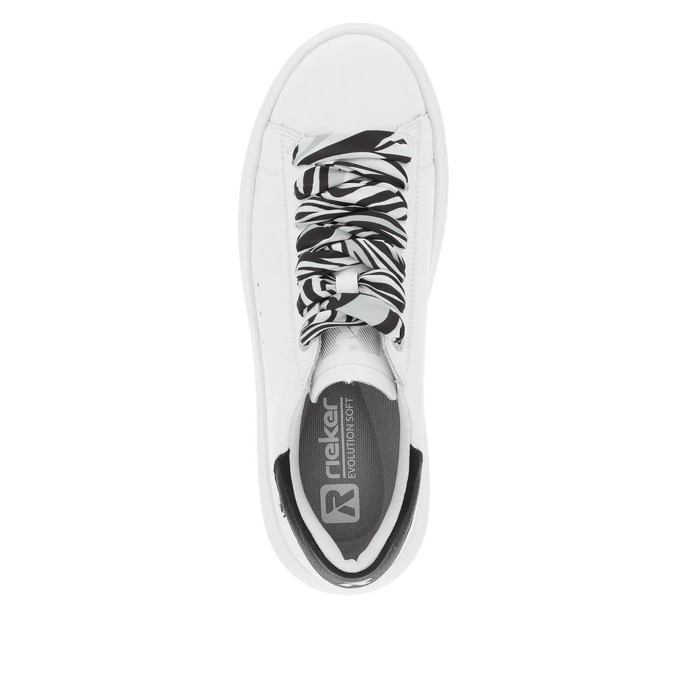 WOMEN'S RIEKER ADELIA 01 | WHITE / BLACK - Image 4
