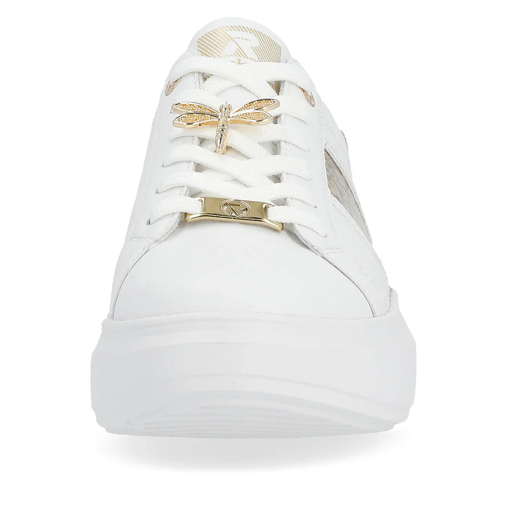 WOMEN'S RIEKER ADELIA 02 | WEISS / MUSCHEL / GOLD-SILBER - Image 3