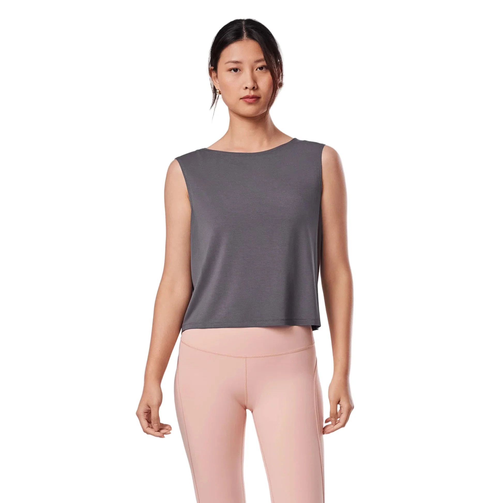 WOMEN'S TAVI DRAPED BACK TANK | GLACIAL - Image 2