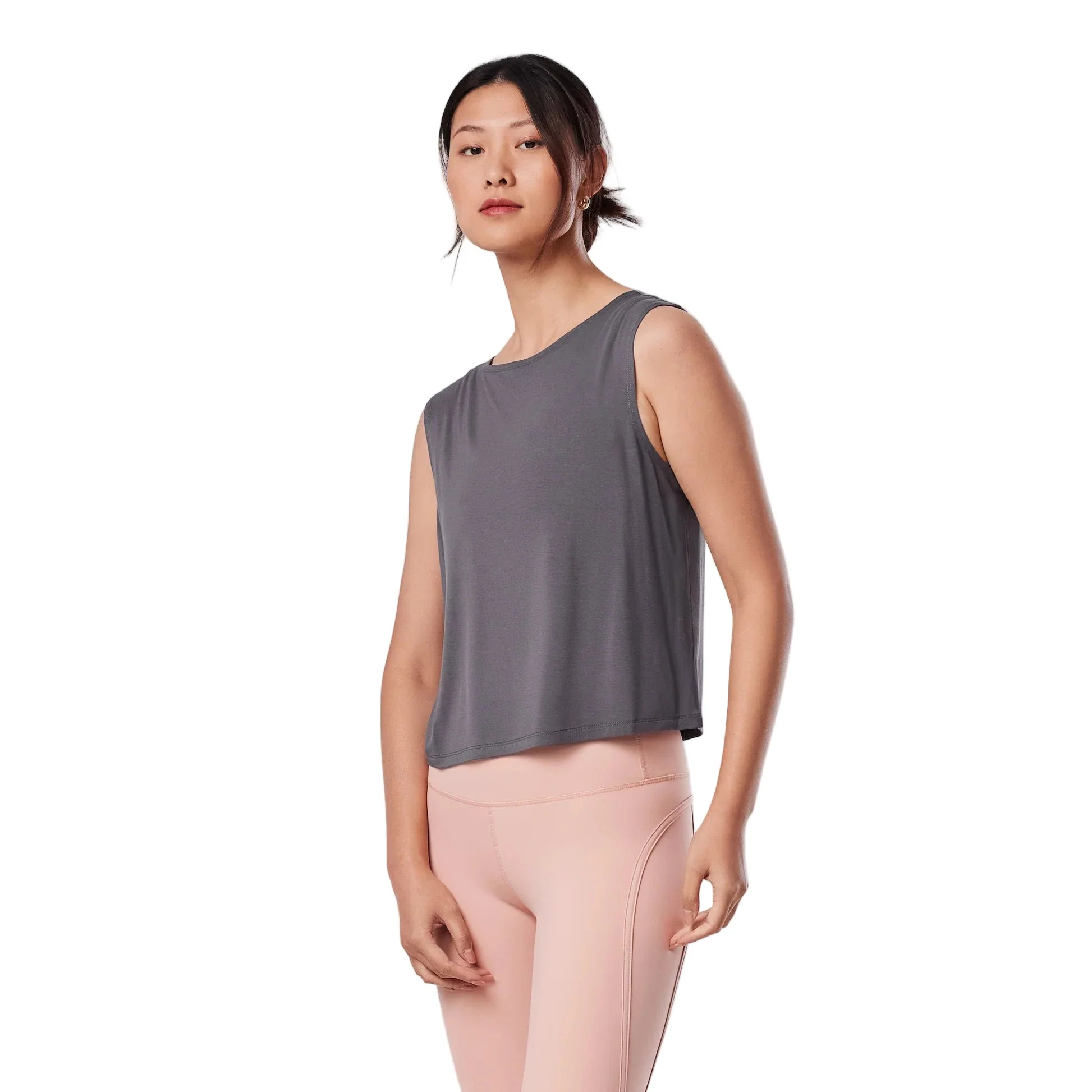 WOMEN'S TAVI DRAPED BACK TANK | GLACIAL - Image 3