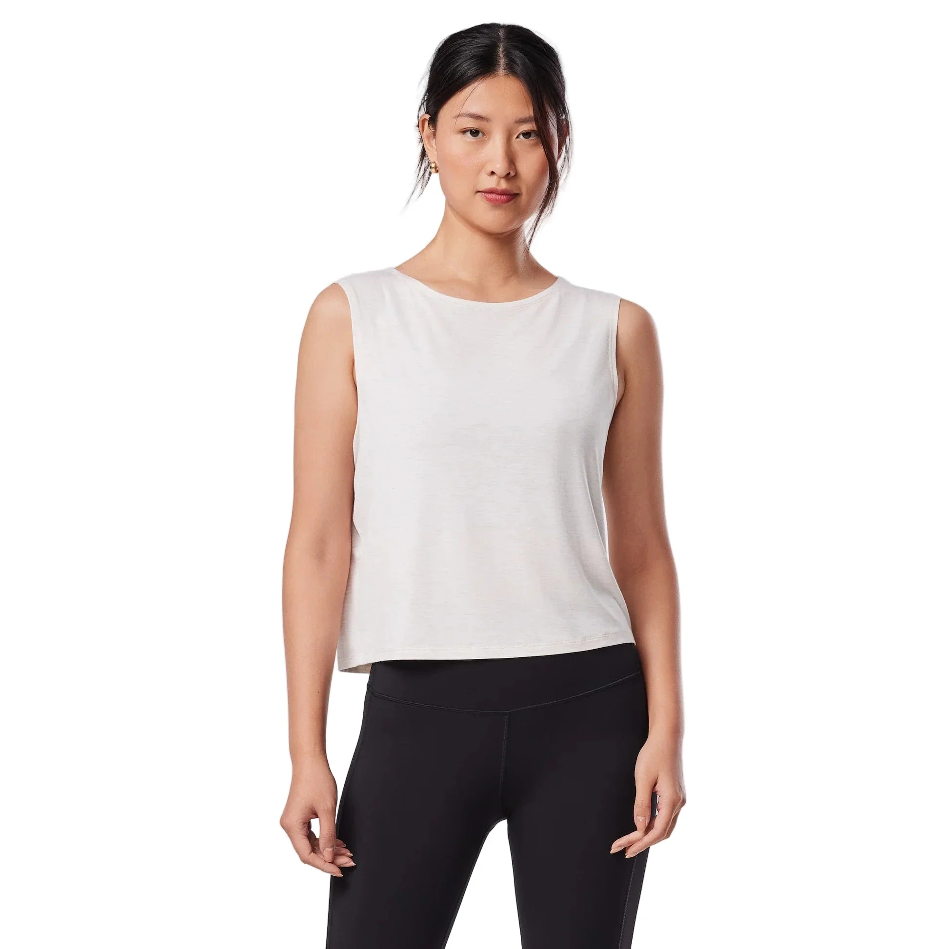 WOMEN'S TAVI DRAPED BACK TANK | OAT - Image 2