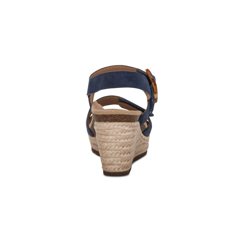 WOMEN'S AETREX ASHLEY ARCH SUPPORT WEDGE SANDAL | NAVY - Image 6
