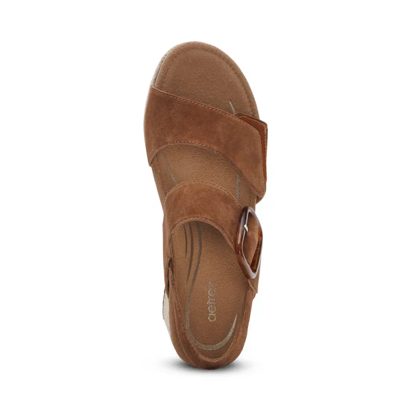 WOMEN'S AETREX ASHLEY ARCH SUPPORT WEDGE SANDAL | SCOTCH - Image 4