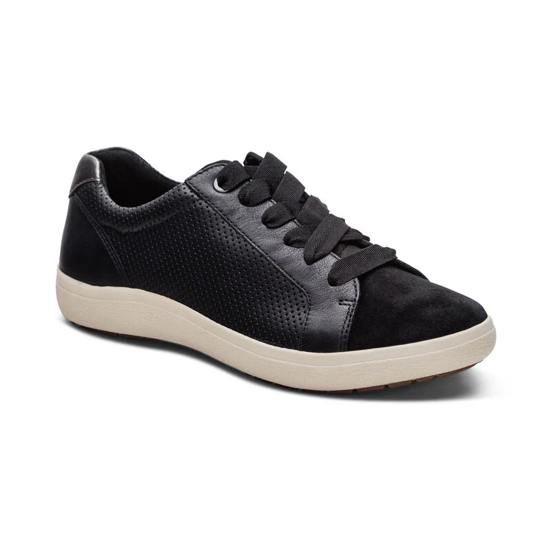 WOMEN'S AETREX COURTNEY SNEAKER | BLACK - Image 3