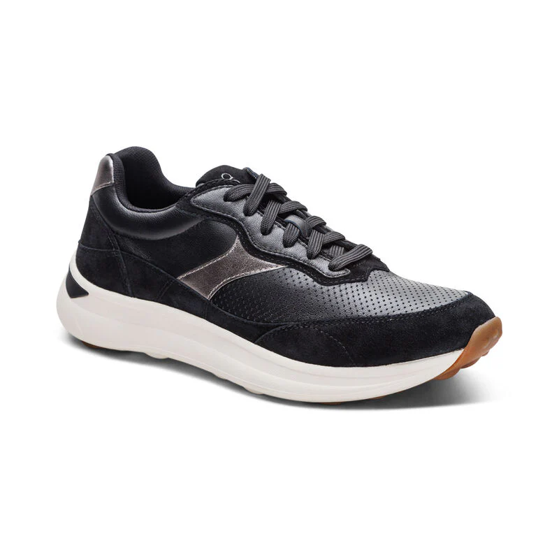 WOMEN'S AETREX EMILY SNEAKER | BLACK - Image 3