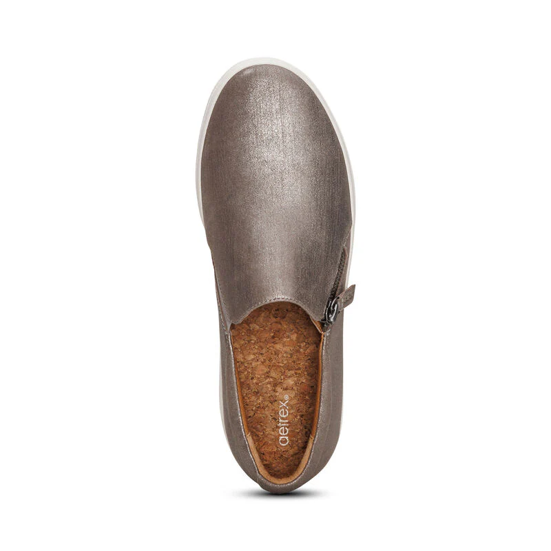WOMEN'S AETREX JENNA SLIP-ON  | BRUSHED SILVER - Image 4