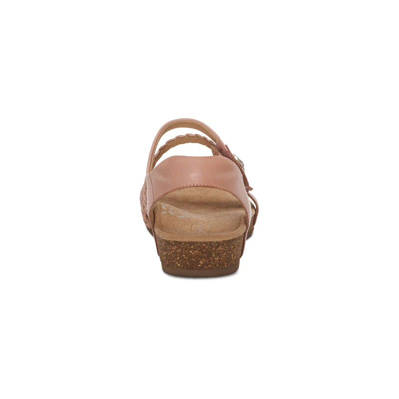 WOMEN'S AETREX JILLIAN BRAIDED QUARTER STRAP SANDAL | ROSE - Image 7