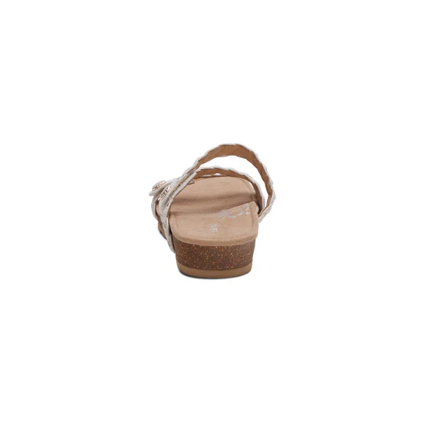 WOMEN'S AETREX JOSIE BRAIDED SLIDE | CHAMPAGNE - Image 7