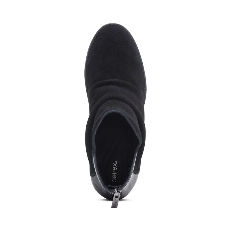 WOMEN'S AETREX KARA ANKLE WEDGE BOOT | BLACK - Image 4