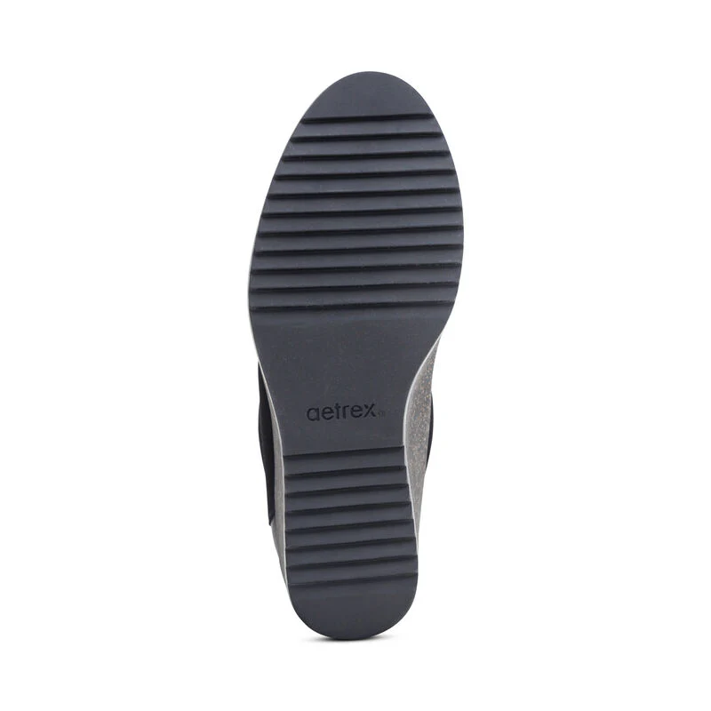 WOMEN'S AETREX KARA ANKLE WEDGE BOOT | BLACK - Image 5