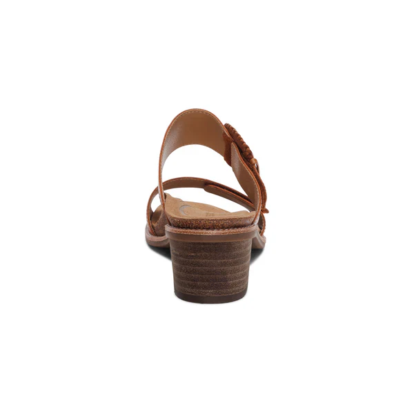 WOMEN'S AETREX TATIANA ARCH SUPPORT HEEL | COGNAC - Image 6