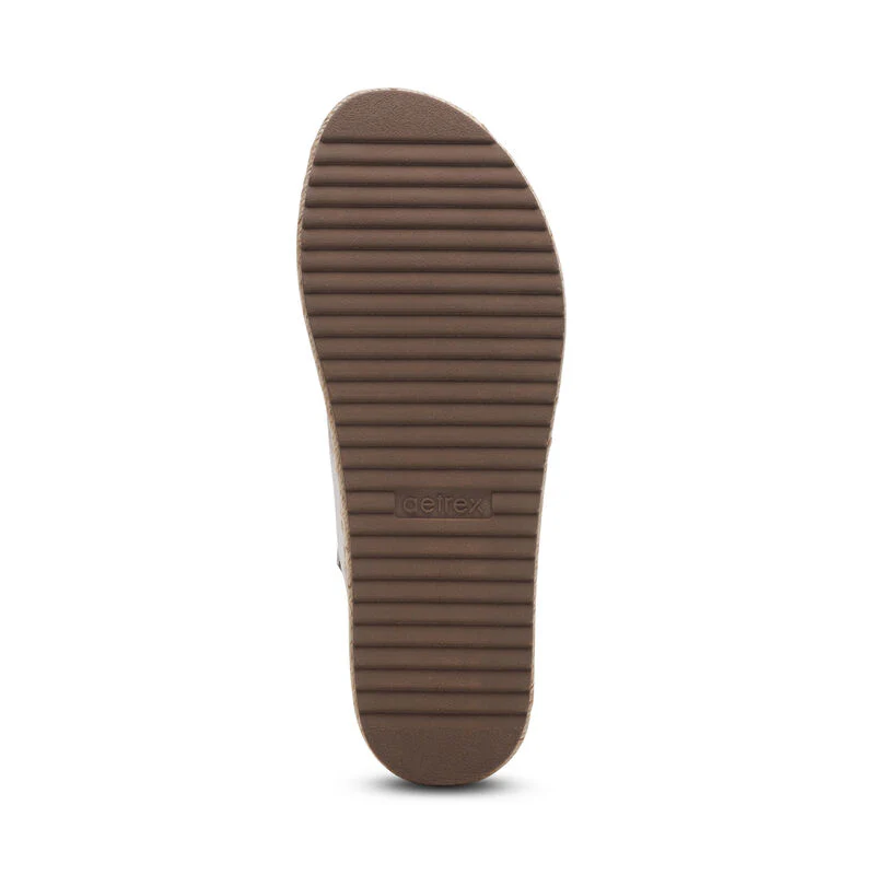 WOMEN'S AETREX VANIA ARCH SUPPORT PLATFORM SANDAL | CHAMPAGNE - Image 4