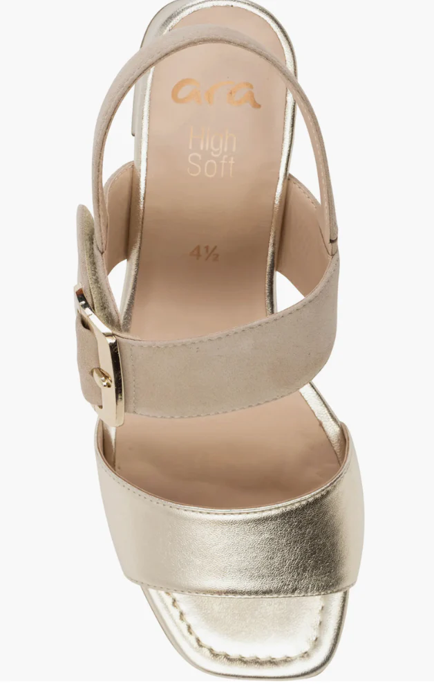 WOMEN'S ARA BORDEAUX HEEL | PLATINUM / SAND - Image 6