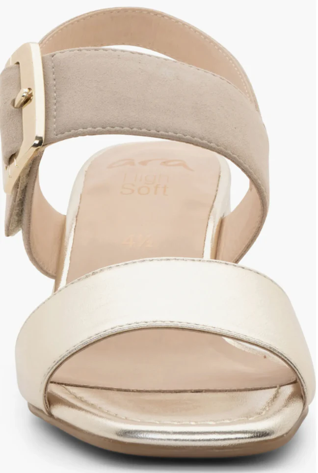 WOMEN'S ARA BORDEAUX HEEL | PLATINUM / SAND - Image 8