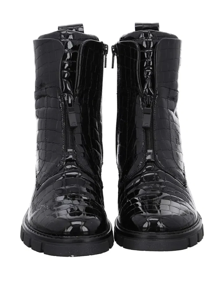 WOMEN'S ARA DEON BOOT | BLACK CROCO PATENT - Image 3