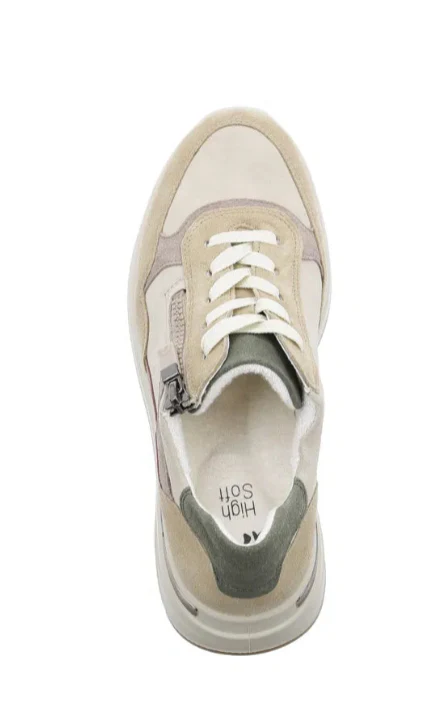 WOMEN'S ARA GARDENIA SNEAKER | SAND / SHELL / MOON - Image 4
