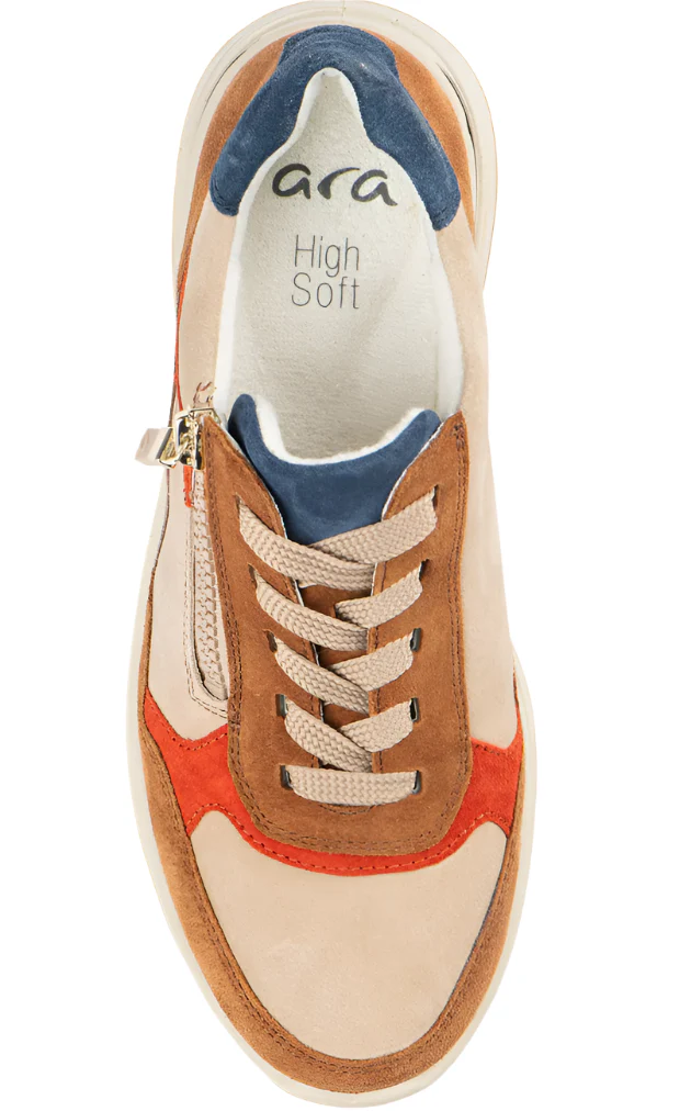 WOMEN'S ARA GARDENIA SNEAKER | NUTS / SAND / PUMPKIN / SESAME - Image 4