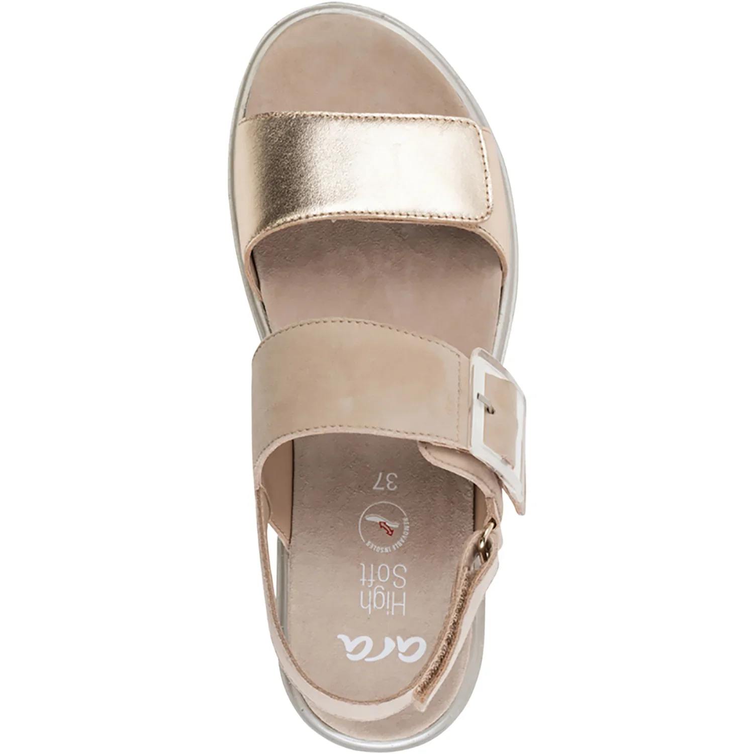 WOMEN'S ARA MARBELLA SANDAL | SAND / METALLIC LEATHER 09 - Image 5