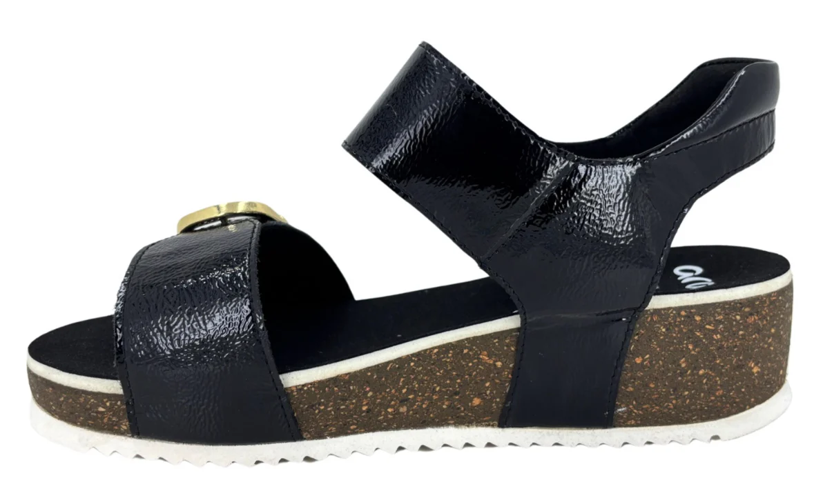 WOMEN'S ARA NOVA ADJUSTABLE WEDGE SANDAL | BLACK 01 - Image 2