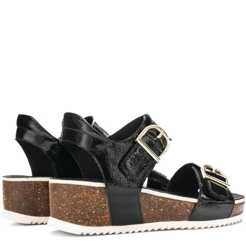 WOMEN'S ARA NOVA ADJUSTABLE WEDGE SANDAL | BLACK 01 - Image 6