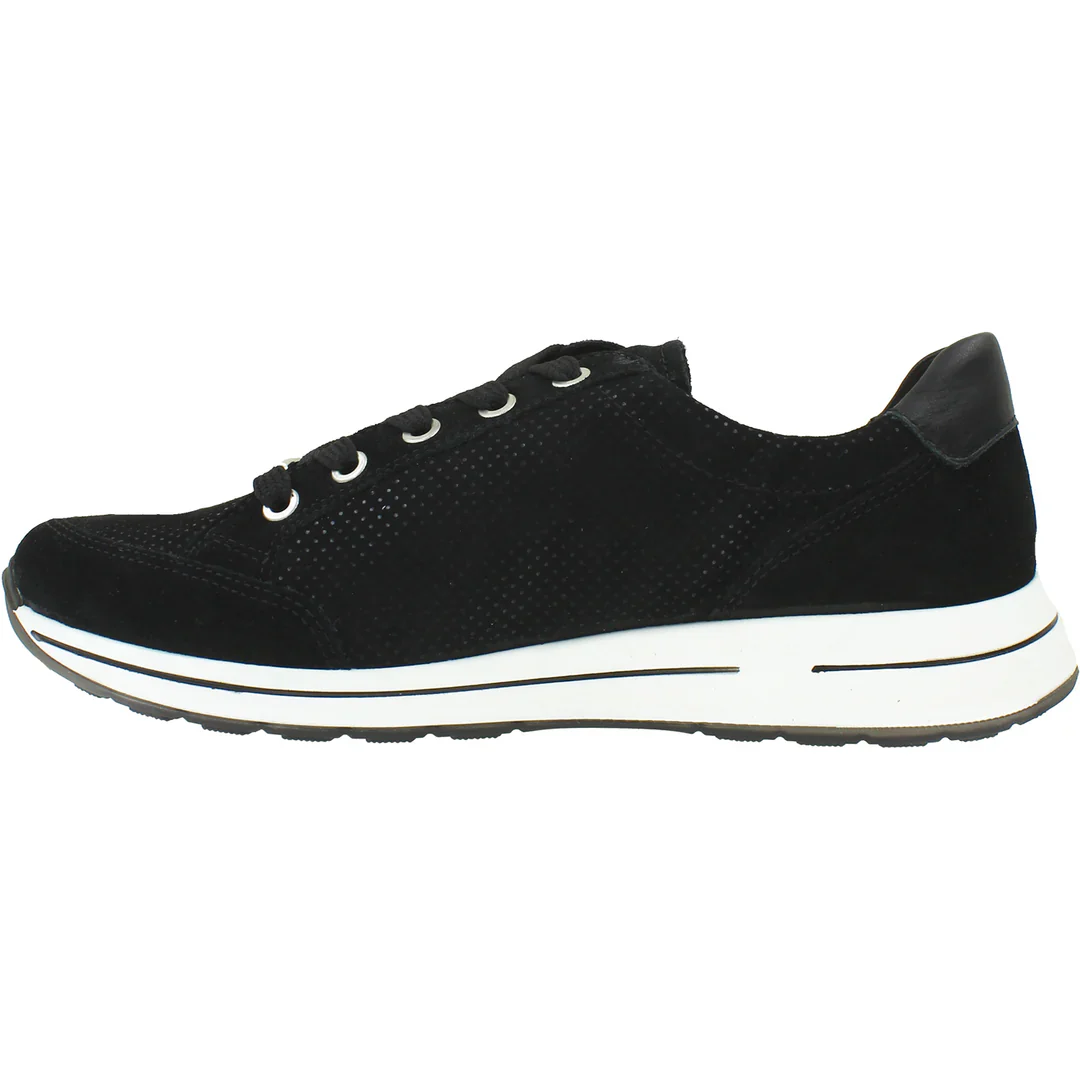 WOMEN'S ARA OLEANNA SHOE | BLACK SUEDE/PUNTKID - Image 3