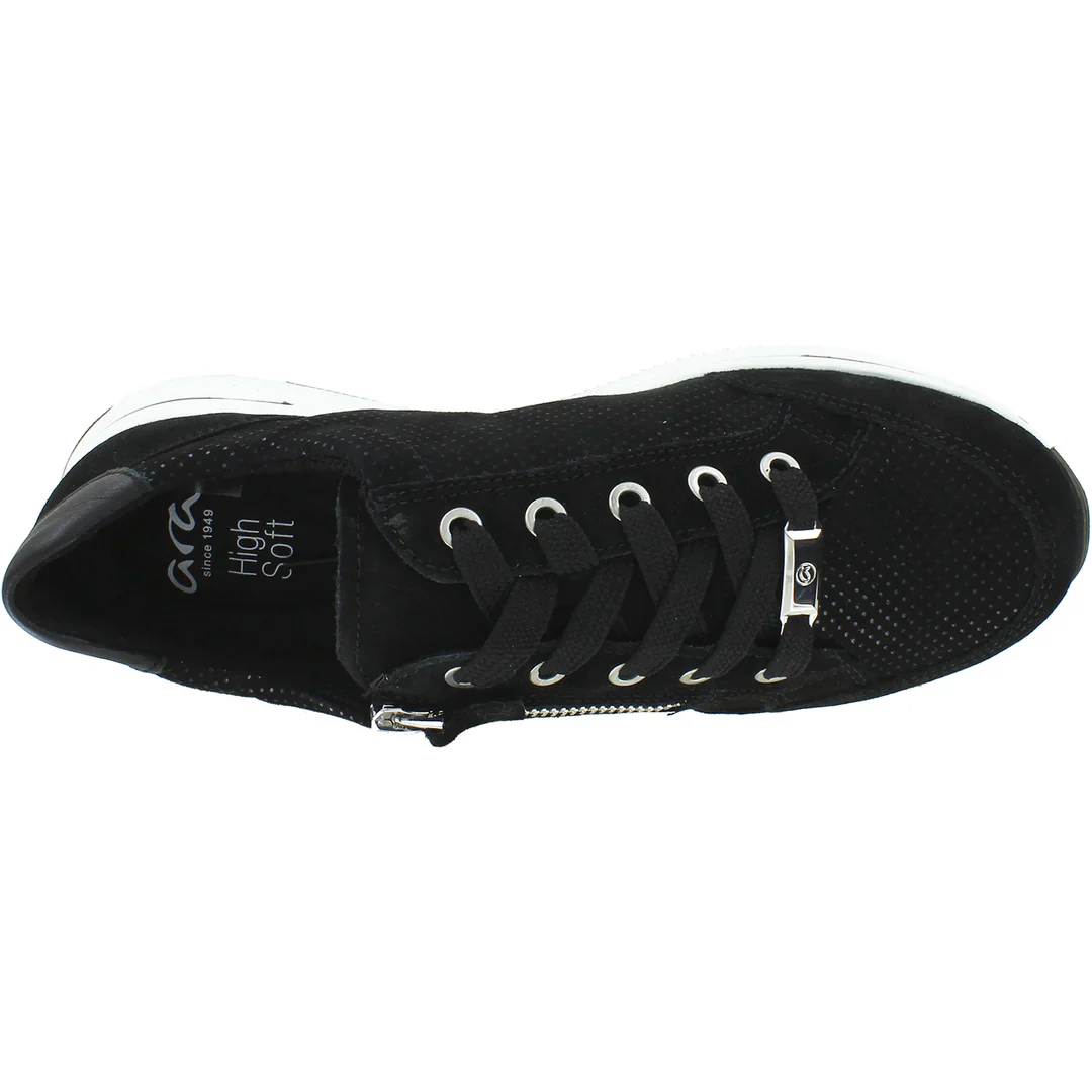 WOMEN'S ARA OLEANNA SHOE | BLACK SUEDE/PUNTKID - Image 4