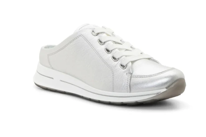 WOMEN'S ARA ORLANDO SLIP-ON SNEAKER | SILVER - Image 2