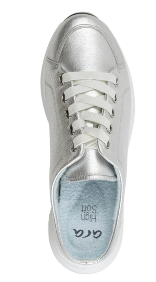 WOMEN'S ARA ORLANDO SLIP-ON SNEAKER | SILVER - Image 3
