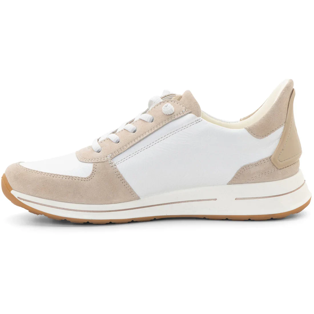 WOMEN'S ARA OVATION SNEAKER | WHITE CALF LEATHER / SHELL SUEDE - Image 2