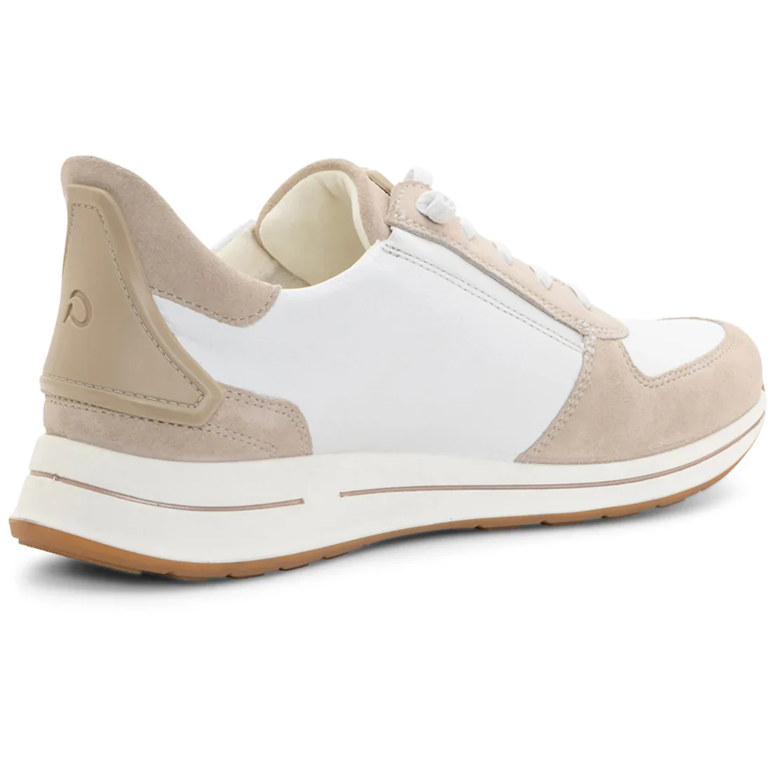 WOMEN'S ARA OVATION SNEAKER | WHITE CALF LEATHER / SHELL SUEDE - Image 6