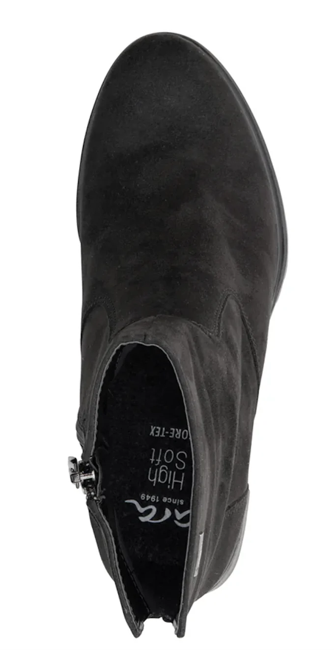 WOMEN'S ARA ROSELLE GORE-TEX ZIP ANKLE BOOT | BLACK SUEDE - Image 3