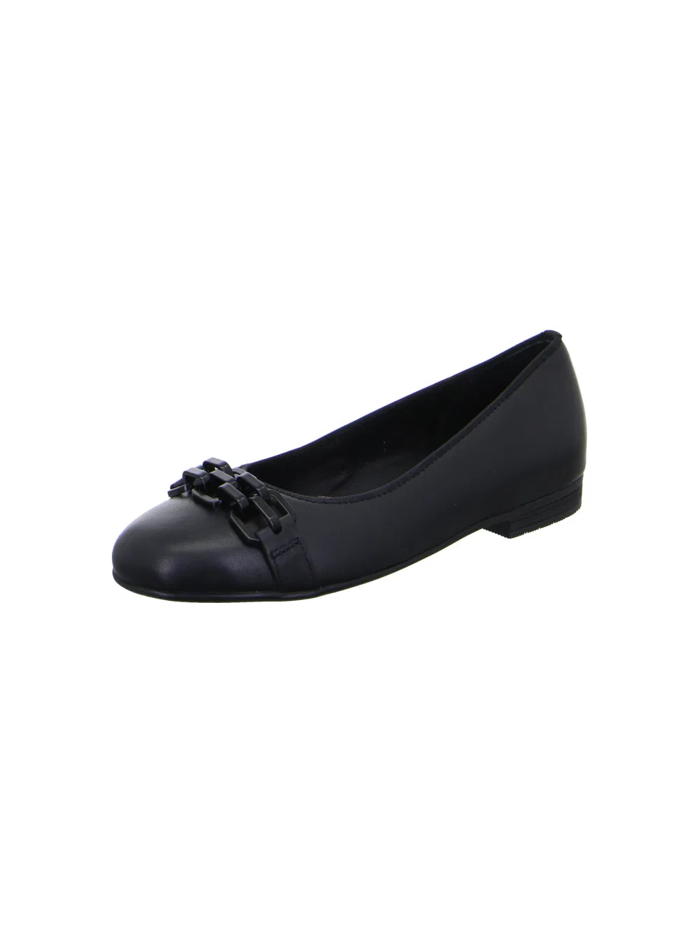 WOMEN'S ARA SCOUT BALLET FLAT CHAIN | BLACK LEATHER - Image 3