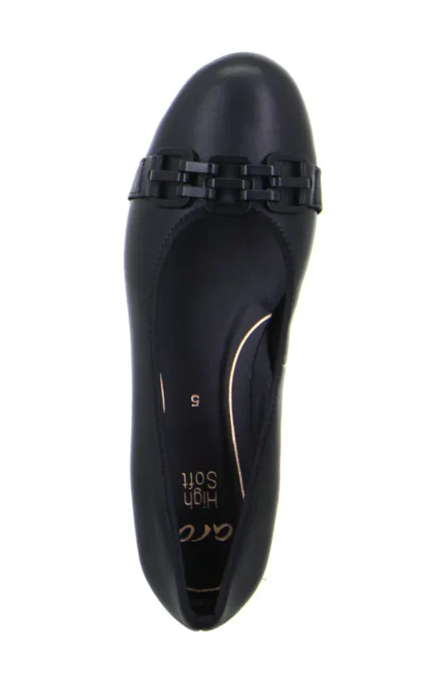WOMEN'S ARA SCOUT BALLET FLAT CHAIN | BLACK LEATHER - Image 6