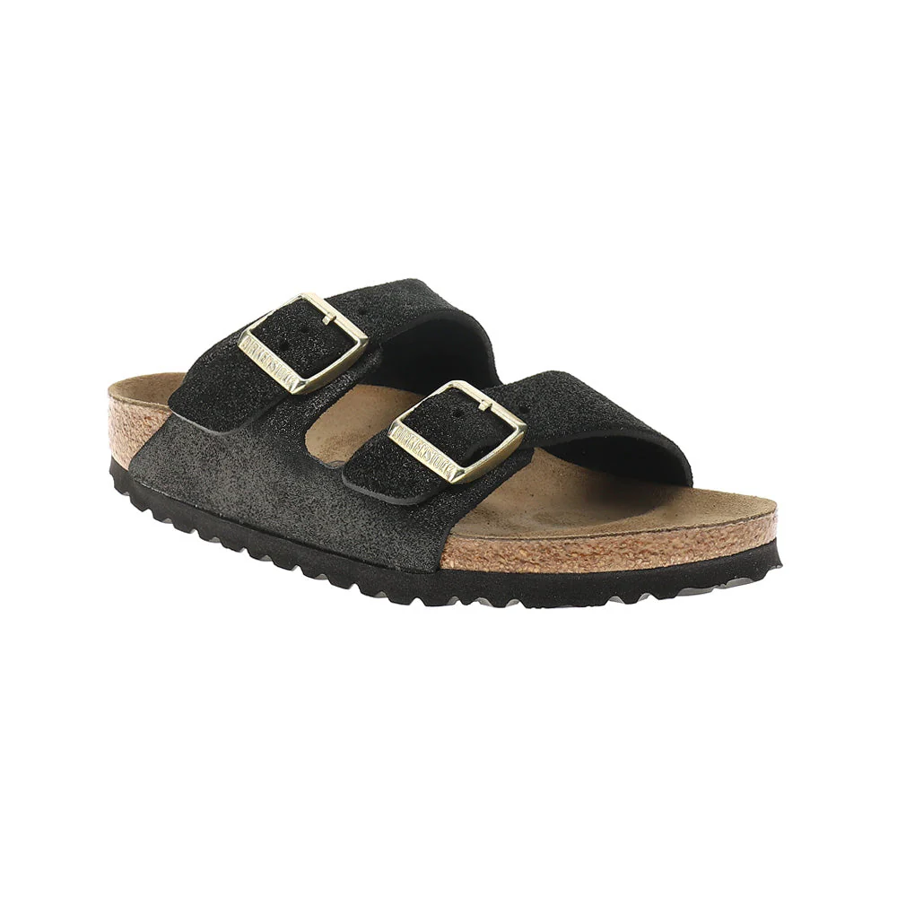 WOMEN'S BIRKENSTOCK ARIZONA BS | BLACK SUEDE SHIMMERING - Image 3
