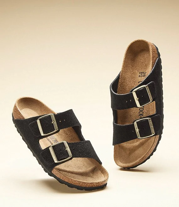 WOMEN'S BIRKENSTOCK ARIZONA BS | BLACK SUEDE SHIMMERING - Image 6