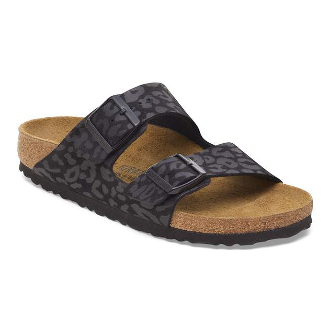 WOMEN'S BIRKENSTOCK ARIZONA SYNTHETIC BS | LEO BLACK - Image 2
