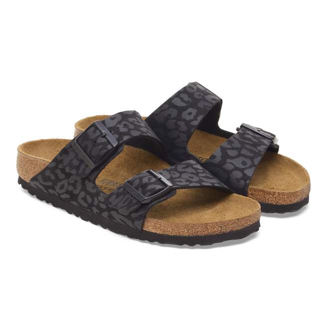 WOMEN'S BIRKENSTOCK ARIZONA SYNTHETIC BS | LEO BLACK - Image 3